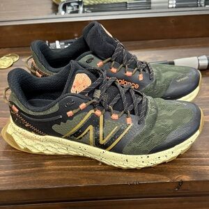 New Balance Olive and Black Trail Sneakers